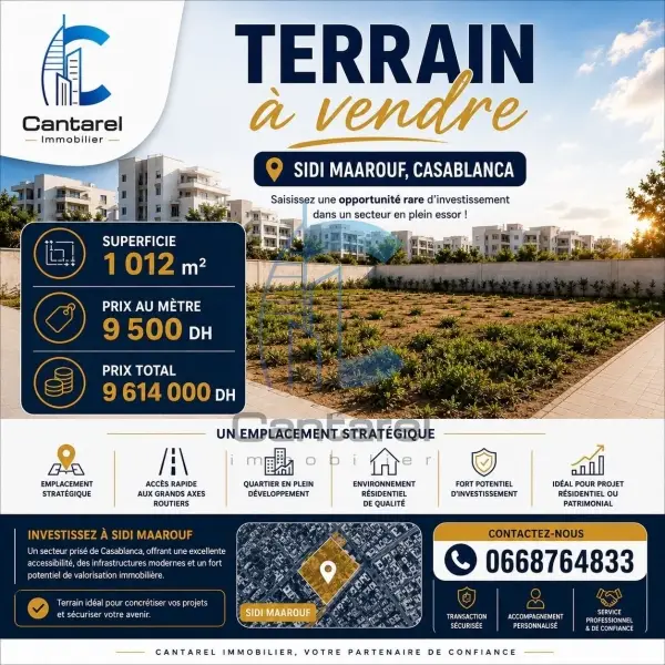 VENTE TERAIN SIDI MAAROUF